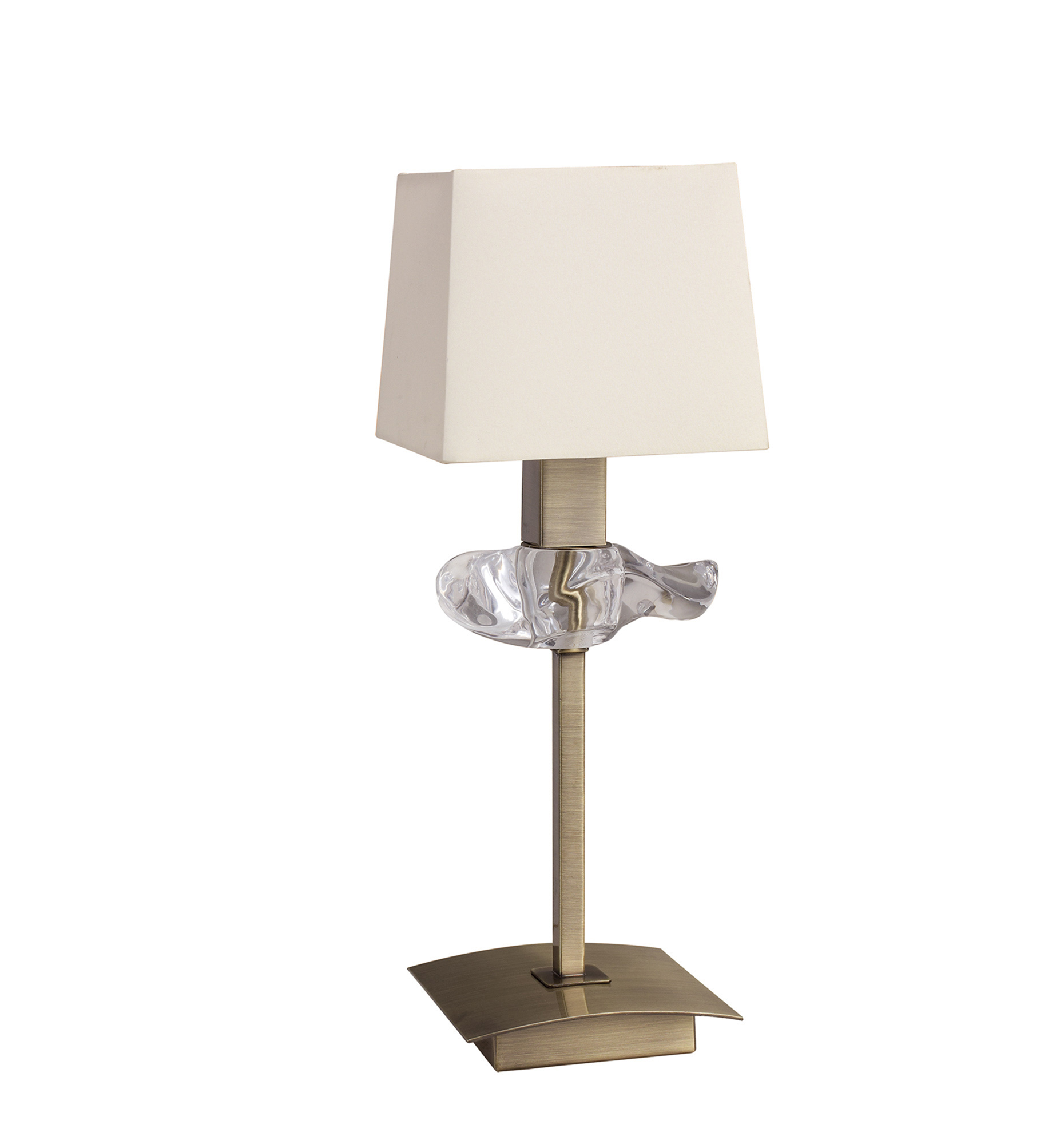 Akira Antique Brass-Cream Table Lamps Mantra Shaded Table Lamps